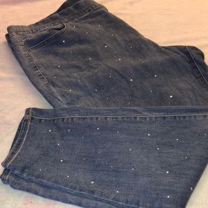 Lane Bryant Blue Jeans with Embellishments